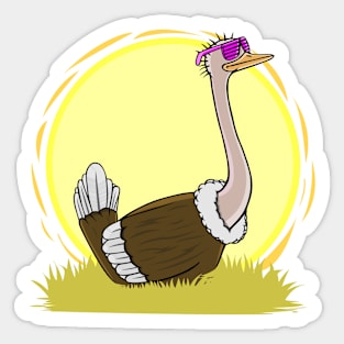 Smooth Ostrich (Female + No Text) Sticker